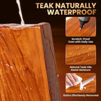 48" Solid Teak Floating Wall Shelf - Image 4