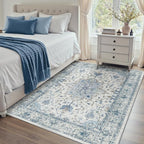 RELEANY Area Rugs 4'x6' Washable Non-Slip, Floral Vintage Distress Print - Image 8