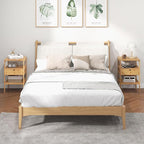 Giantex Bamboo Nightstand, Wood Side Table - Image 8