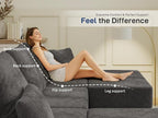 Living&Giving 128" U-Shaped Cloud Sectional Couch - Image 4
