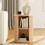 LINSY HOME Round Fluted End Table, Tall Side Table - Image 2