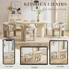 Hyfirm Barrel Dining Chairs Set of 2, PU Leather Upholstered Accent Kitchen - Image 6