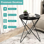 HLR Modern Round Side Table Set of 2, End Table - Image 6