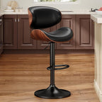 YaFiti Swivel Bar Stools for Kitchen Counter, Adjustable Bentwood Barstools by YaFiti