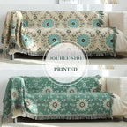 Boho Throw Blanket for Bed 100% Cotton Ultra Soft Rustic Quilt Summer Blanket - Image 6