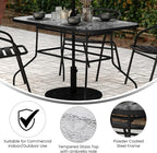 Flash Furniture Tory Rectangle Patio Table - Image 4