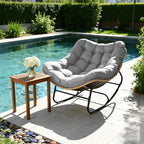 SUNCROWN Oversized Wicker Rocking Chair Indoor Outdoor, 450 LBS Heavy Duty - Image 2