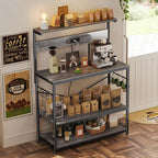 SUPERJARE Bakers Rack with Power Outlets, Microwave Stand, 39.4 X 14.3 Inch - Image 4
