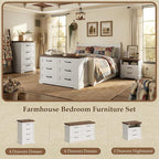 AODK 24 Inch Farmhouse Nightstand Set of 2, Bedside Tables - Image 8