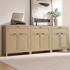 SICOTAS Sideboard Buffet Storage Cabinet, Rattan Accent Cabinet - Image 8