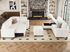 Belffin Corduroy Fabric Loveseat Module - Image 8