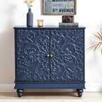weselon Accent Cabinet Set of 2, Luxury Carving Board Buffet Cabinet - Image 3