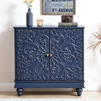 weselon Accent Cabinet with 2 Doors, Luxury Carving Board Storage Sideboard by WelcometoFurnitureSalon