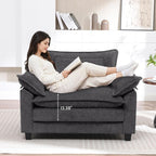 Oversized Accent Chair, Modern Upholstered Armchair Cloud Sofa Chair - Image 3