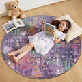 RELEANY Washable Area Rugs 4ft Non-Slip Modern Abstract Soft by RELEANY