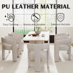 RIVOVA Modern Barrel Dining Chairs Set of 8, PU Leather Upholstered Accent Side - Image 3