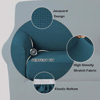 Turquoize Stretch Sofa Slipcover 2 Pieces Sofa Cover Couch Cover - Image 3