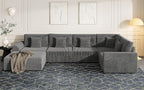 Modular Sectional Sofa, Oversized U Shaped Couch, Convertible Sleeper Sofa - Image 4