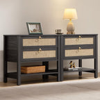 SICOTAS Night Stands Set of 2 for Bedroom, Large Bedside Tables by SICOTAS