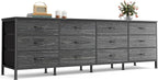 Huuger 70 Inch Dresser for Bedroom, TV Stand for 65, 80 Inch TV, 12 Fabric by Huuger