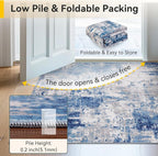 RELEANY Washable Area Rugs 4ft Non-Slip Modern Abstract Soft - Image 5