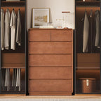 Solid Wood Dresser for Bedroom, Natural Solid Wood 6 Drawer Dresser, 45.3" Tall - Image 5