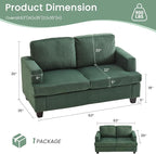 YOUDENOVA 2 Piece Set Comfy Sofa Couch, Loveseat Sofa * 2 - Image 2