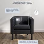BELLEZE Accent Barrel Chair, Club Tub Sofa Corner Chair - Image 3