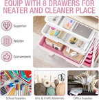 Rolling Cart with Drawers, Craft Storage, Teacher Cart, Storage Cart on Wheels - Image 4