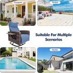 ZZW Outdoor Recliner Chair Set of 2, Wicker Patio Recliners - Image 7