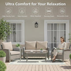 24x24 Inch Outdoor Chair Cushions Set of 4, Patio Furniture Cushions - Image 2
