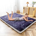 MAXYOYO Black Moon and Star Futon Mattress, Japanese Floor Mattress Quilted - Image 5