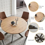 Zerifevni 46.4" Round Dining Table Set, Mid Century Modern Round Dining Table - Image 4