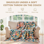 LUTBM Boho Throw Blanket for Couch Sofa Chair Cotton Summer Blankets for - Image 4
