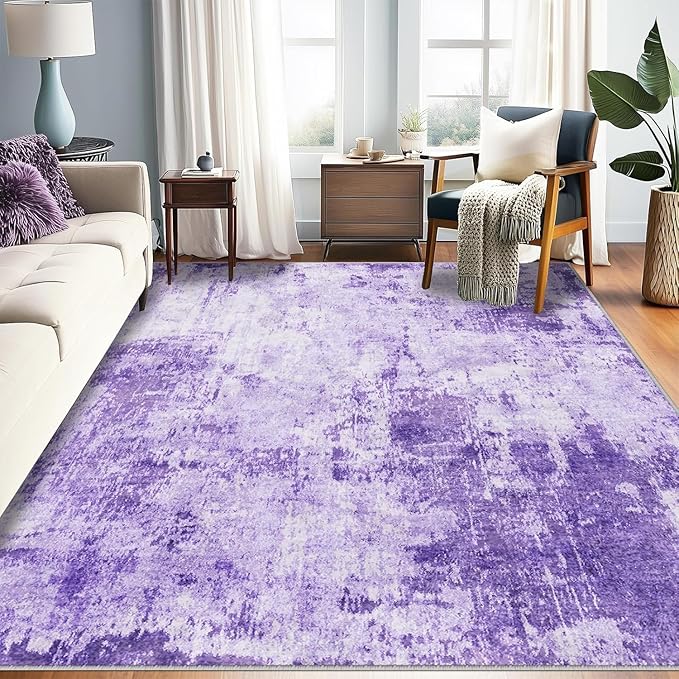 RELEANY Washable Area Rugs 5'x8' Non-Slip Modern Abstract Soft by RELEANY