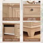 Joaxswe Farmhouse 5 Drawer Dresser - Image 4