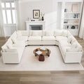 147'' Oversized U Shaped Cloud Sectional Sofa, Chenille Deep Seat Couches by WUTUTUEE