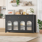 FINETONES Buffet Cabinet with Storage, 55.1" Large Sideboard Buffet Farmhouse - Image 5