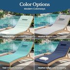 Quilted Chaise Lounge Outdoor Patio Furniture Cushions | Water-Resistant Patio - Image 8