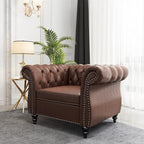 QHITTY 2 Piece Living Room Set, Sectional Chesterfield Sofa Chair Contemporary - Image 2
