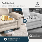 HERA'S HOUSE 88" Modular Sectional Sofa, L Shaped Couches - Image 8