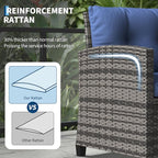 Garvee Outdoor Wicker Chairs, 3 Pieces Patio Furniture Set, All Weather High - Image 3