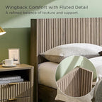 T4TREAM Fluted Queen Size Bed Frame - Image 5