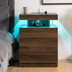 HOMMPA Rustic Brown Nightstand - Image 4