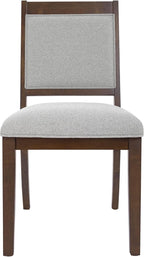 HomePop Open Back Upholstered Wood Frame Dining Chairs - Image 4