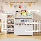 ONBRILL Kids Bookshelf and Toy Storage Organizer - Image 4