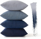 MIULEE Blue Decorative Pillow Covers 22x22 Inch Set of 4 Boho Western Farmhouse - Image 6