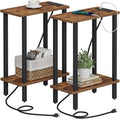TUTOTAK Small End Table with Charging Station, Narrow Side Table with USB Ports by ChoosetutotakFurnitureBuildYourCozyHome