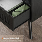 SUPERJARE Nightstand with Charging Station, Bedside Table with Texilene Surface - Image 8