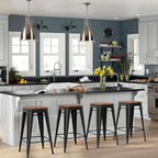 HAOBO Home 30" Backless Metal Counter Stool Height Bar Stools Barstools - Image 3
